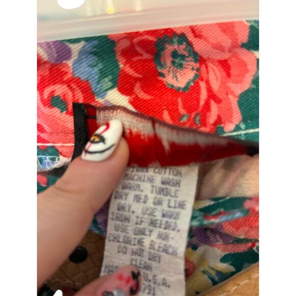 Vintage Jara 1970s Floral Print Pleated Midi Mom Skirt Belted Cottage Teacher 8 - Picture 5 of 6